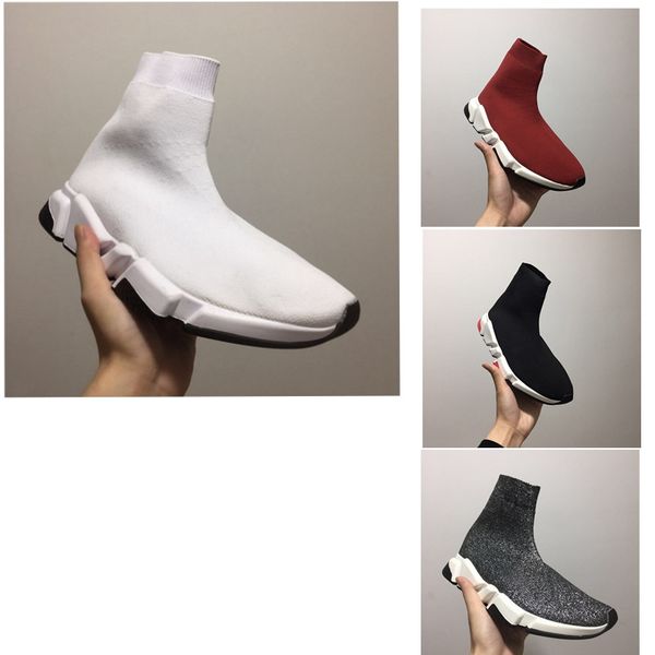 

original women men sock shoes black white red speed trainer sneakers casual shoe mens