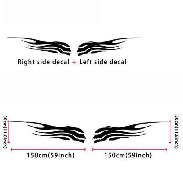 

2pcs universal diy skull car window side body truck vinyl stickers decals
