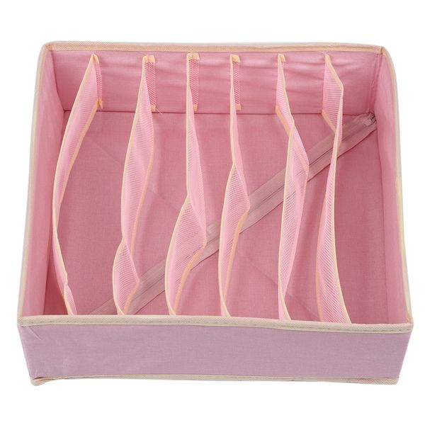 

socks storage box for closet separated underwear organizer foldable bras storage box drawer organizer home, Pink;blue