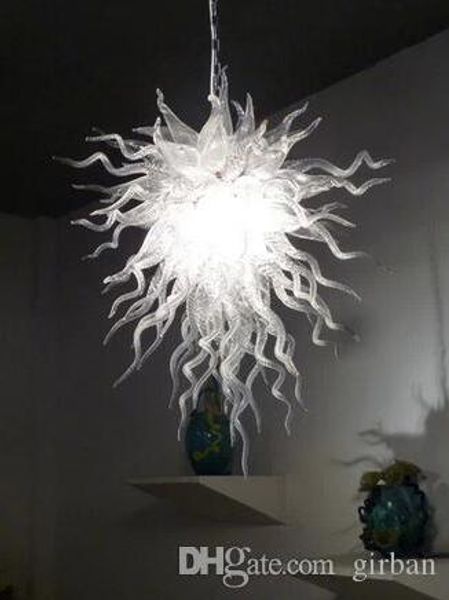 

2019 selling pure white color hand blown glass style crystal chandelier lighting floor mounted fixture