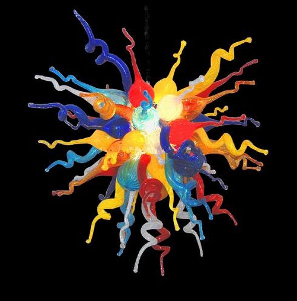 

colored hand blown glass led chandelier light modern art decor colorful murano glass pendant lamps chihuly style hanging led chandelier