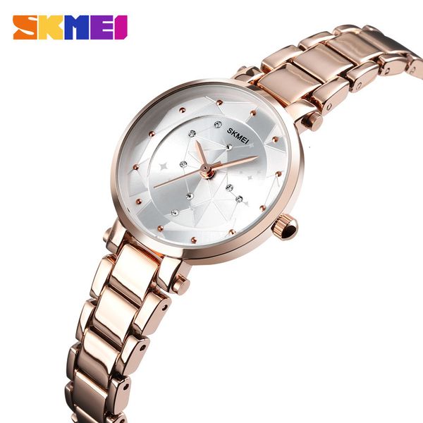 

skmei women watches luxury bands alloy strap ladies watch 3bar waterproof fashion quartz wristwatches relogio feminino 1411 fashion, Slivery;brown