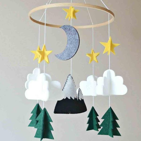 

baby room decorations boys/girls baby crib mobile woodland night nursery mobile decoration felt nursery decor