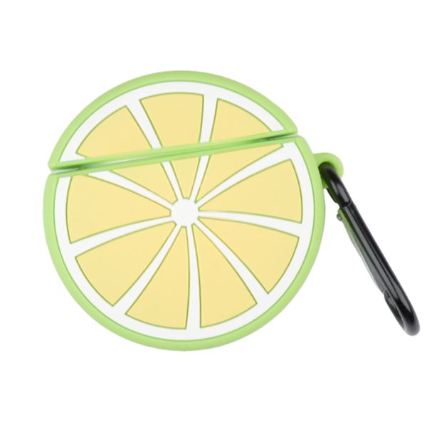 

лимонный мягкая силиконовая резина чехол крышка защитная крышка кожи для airpods 1 и 2 airpods