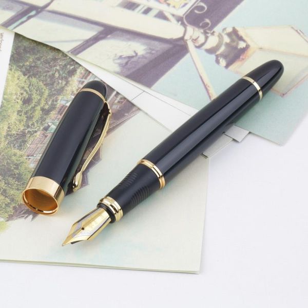

x450 fountain pen gold trim fountain pen study office school supplies 0.38mm removable ink converter drop shipping