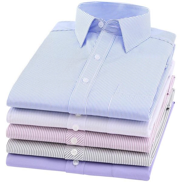 Neue Mann Business Arbeit Shirts Mode Langarm Slim Fit Männer Streifen Kleid Hemd 3XL Hohe Qualität Feste Männliche Kleidung fit