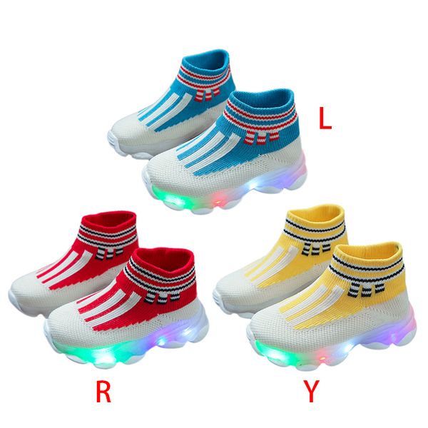

toddler indoor sock led shoes newborn baby sneakers winter cotton baby girl sock with rubber soles infant funny shoes, Black