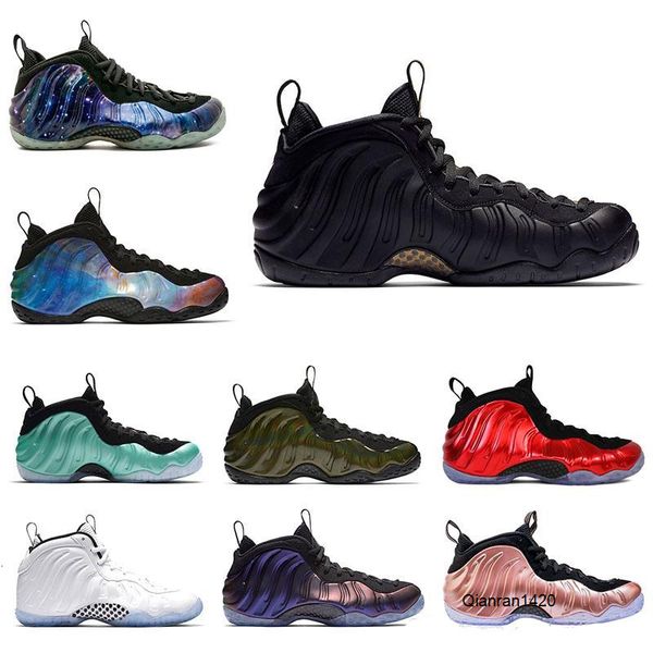 

penny hardaway men basketball shoes foam dark stucco island green eggplant red copper metallic red sport sneaker size 41-46