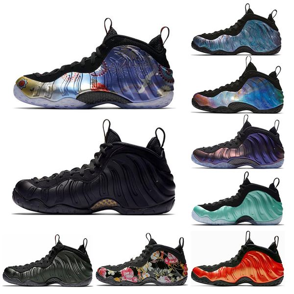 

new abalone floral penny hardaway men basketball shoes black metallic gold alternate galaxy habanero red fleece sports sneakers size 7-13