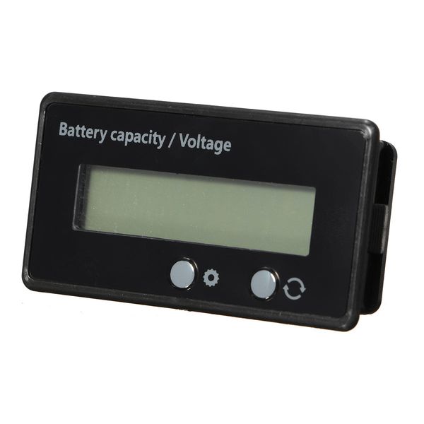 

12v 6-63v lcd acid lead lithium battery capacity indicator digital voltmeter - white