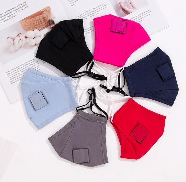 

straw face mask fashion breathable designer respirator protect cotton drinking maks with hole dustproof washable face mouth cover dha712
