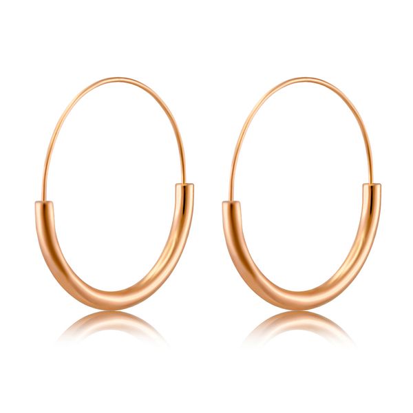 

epi endless stainless steel snap hoop earrings real gold plated hanging dangling thin minimalist earrings for women