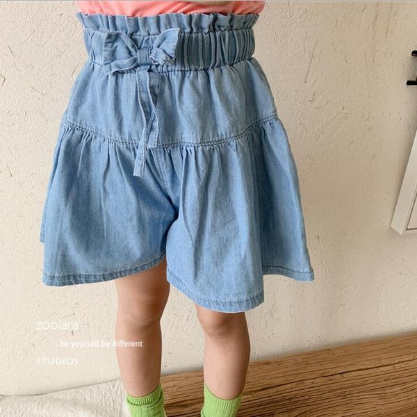 

2020 new girls bow denim shorts summer fashion girls shorts 4-9t ho595, Black