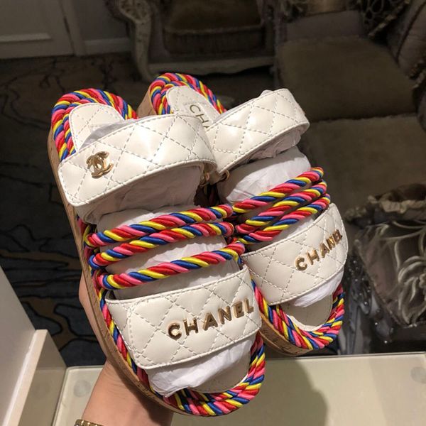 

Luxury de igner women flat lipper non lip fa hion andal ummer braided rope half drag andal beach cau al hoe quality