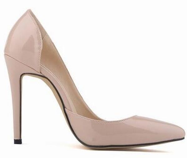 

fashions luxury designer women shoes red bottom high heels 8cm 10cm 12cm nude blacke red leather pointed toes pumps dress shoes, Black