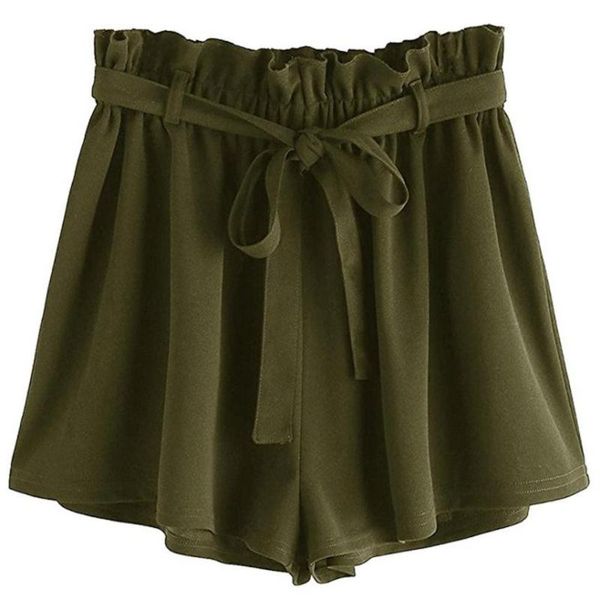 

women shorts women casual elastic waist summer jersey walking shorts july30, White;black