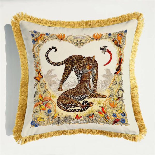 Smooth Lisi Luxury Cashmere Deep Forest Birds And Beasts Tiger