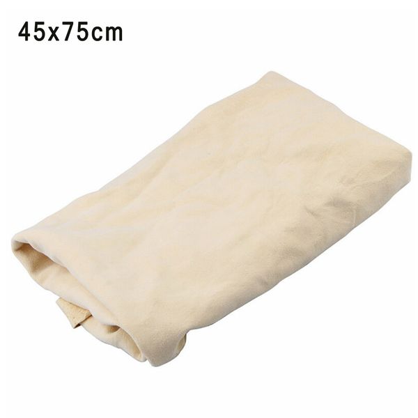 

1 piece natural chamois leather car cleaning cloth washing absorbent drying towel soft in white accessory 35 * 65 cm, 45 * 75 cm