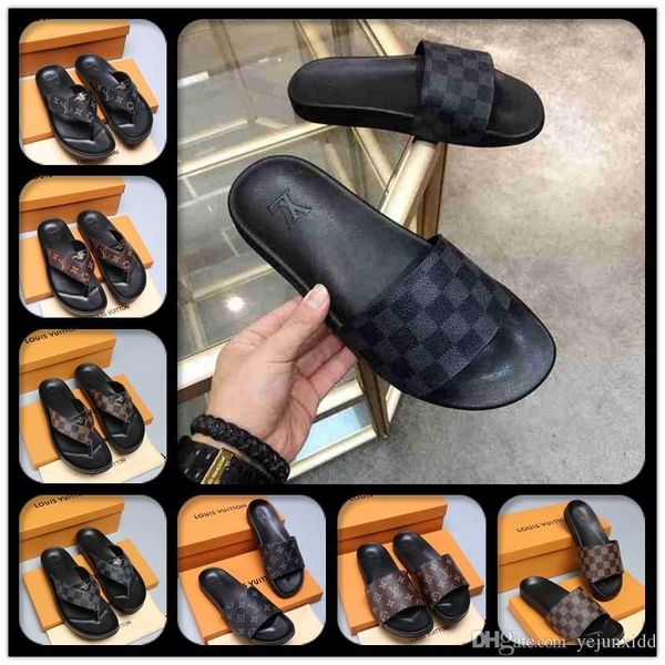 

slipper gear bottoms mens striped sandals causal non-slip summer huaraches slippers flip flops slipper quality size 38-45, Black