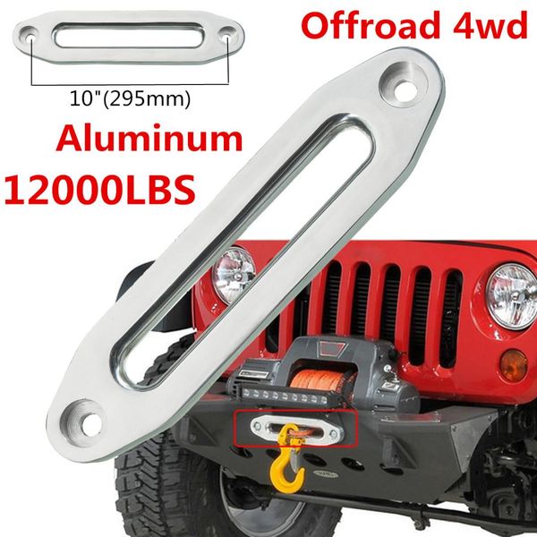 

12000 lbs winch rope guide silver hawse aluminum fairlead for or atv utv off-road