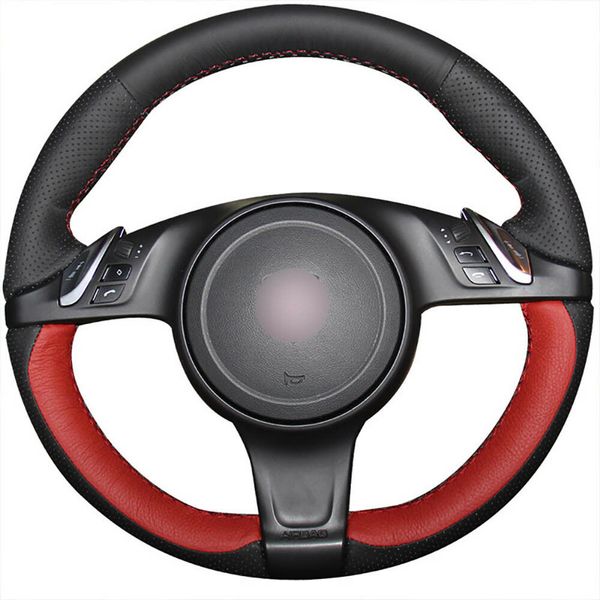 

diy customized pu steering wheel stitch on wrap cover for porsche cayenne