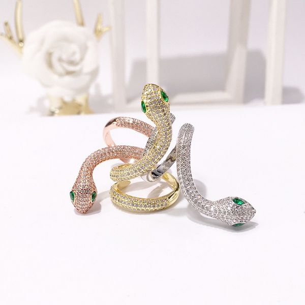 

stylish and beautiful snake ring for ladies' gold-plated jewelry, Silver