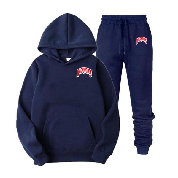 

2019 mens backwoods tracksuits hoodies pants joggers 2pcs clothing sets sports suits, Gray
