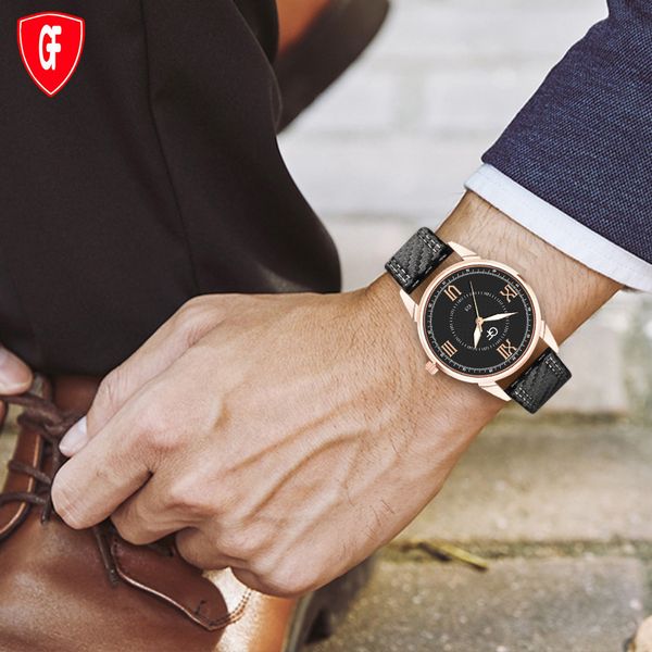 

simple men's leather belt quartz watch casual business male wrist watch buckle chronograph watches relogio masculino #y, Slivery;brown