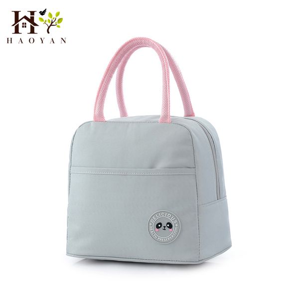 

haoyan 2019 new waterproof portable insulation bag insulated lunch box bag insulation lunch thickening with rice, Blue;pink