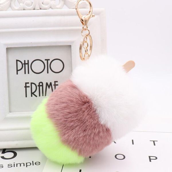 

20pcs/lot baby shower party favors guest giveaway ice cream keychains personalized christmas gift for wedding souvenir
