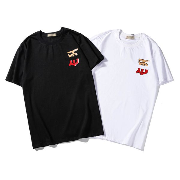 

designer brand men t shirt short sleeve luxury round neck design brand women men t shirt luxury fashion casual men shirts design, White;black