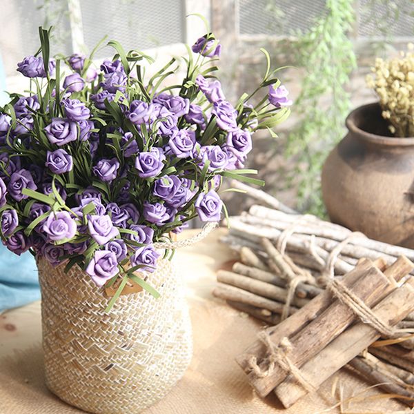 

5pcs pe highgrade feel simulation soap flower silk rose artificial flower wedding furnishings decoration artificial flowers