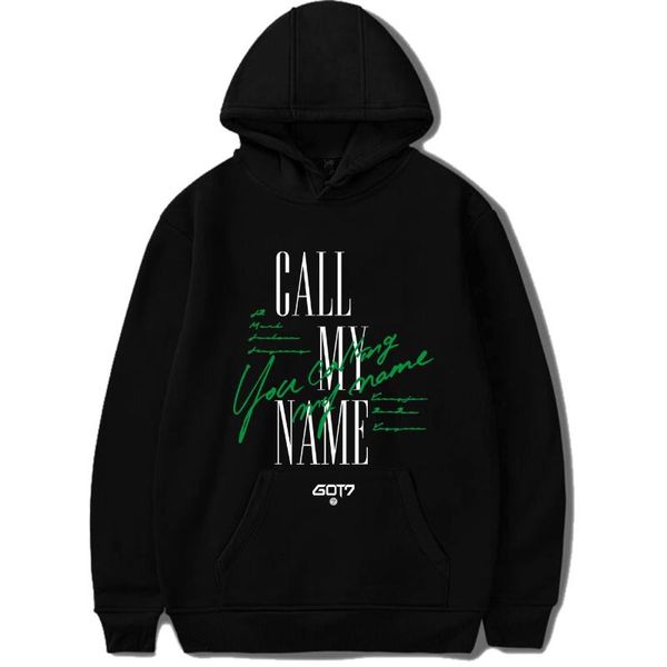

got7 series call my name related products coat celebrity style hoodie men and women couples hoodie, Black