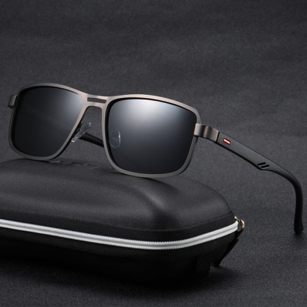 

aofly brand design polarized sunglasses men fashion metal frame tr90 temple fishing male sun glasses drive zonnebril heren uv400, White;black