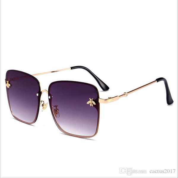 

trending bee sunglasses women square sun glasses bee personality new 2018 fashion brand designer vintage lunettes accessories, White;black