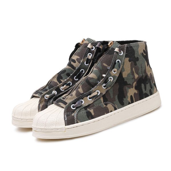 

size36-44 mens canvas shoes high sneaker woman shoes male casual comfortable 2020 sneaker chaussure camouflage homme, Black