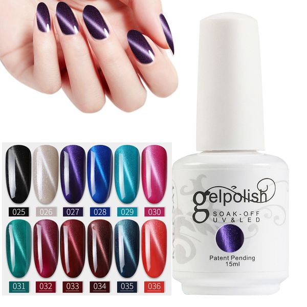 

meikasay gel nail polish manicure cat eyes gel nail polish need coat uv soak off cat eyes gelpolish art, Red;pink
