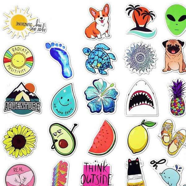 

adventure time stickers cartoon vinyl waterproof lapsticker skateboard pad macbook car snowboard bicycle luggage decal pack hj2009 yntop