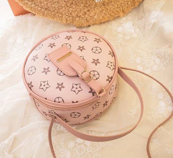 

bag female 2020 newset female trend round cake bag wild shoulder messenger bags small bag