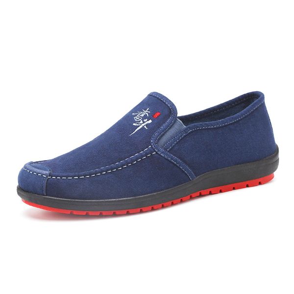 

new arrival spring comfortable lightweight sneakers casual shoes men canvas shoes for men fashion sport flat loafers, Black