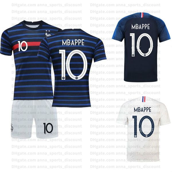 

2020 new fan jerseys home and away football jersey short-sleeved suit french team 10 mbappe 7 gleizman comfortable breathable sweatshirt, Black;yellow