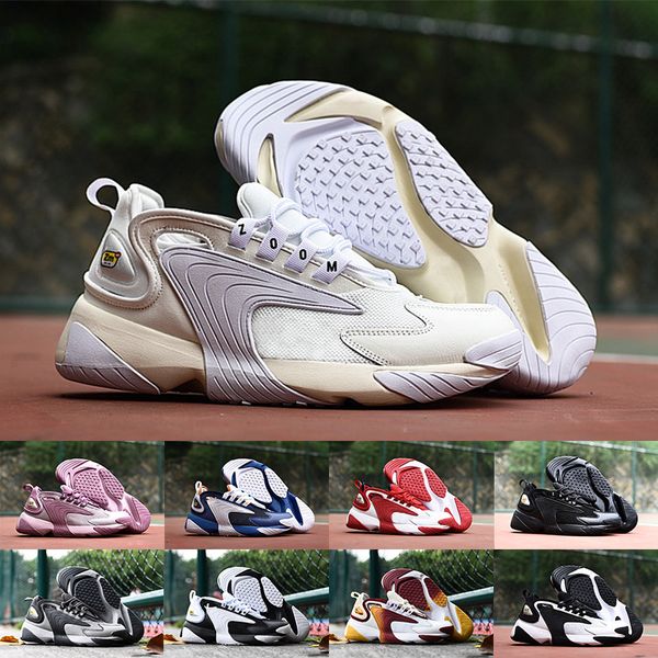 

2019 Men Women Casual Dad Shoes Triple Black M2k Zoom 2K Creamy White Race Red Royal Blue Designer Sports Sneakers Mens Trainer 36-45