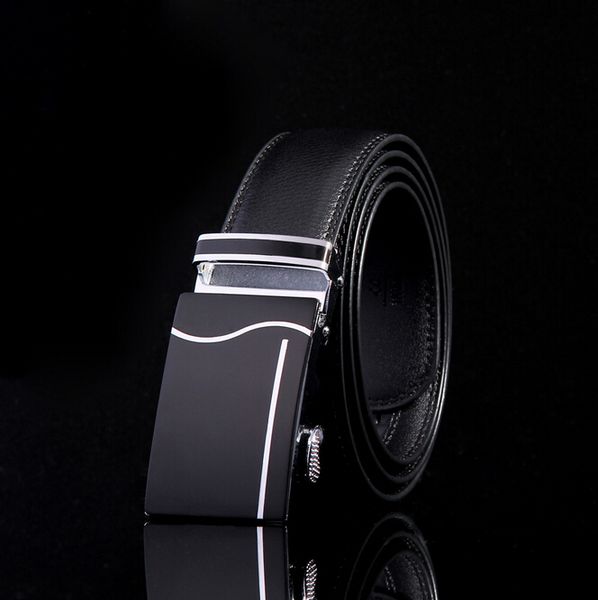 

mens business fashion formal causal style belt leather strap male man belt automatic buckle belts for men quality, Black;brown