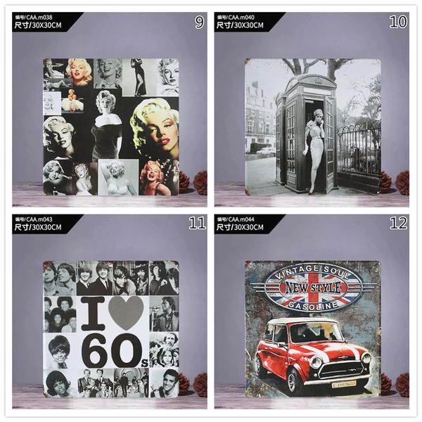 

4pcs lots home decor living room wall decoration license plate metal painting bathroom decor bedroom decorate pendant wall decor for home