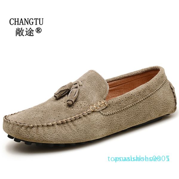 

mens shoes genuine leather loafers moccasins slip on casual shoes fashion vintage flats men's driving t5, Black