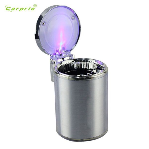 

auto universal silver with led light unique portable auto car cigarette ashtray holder adhesive car interior accessories18mar 29