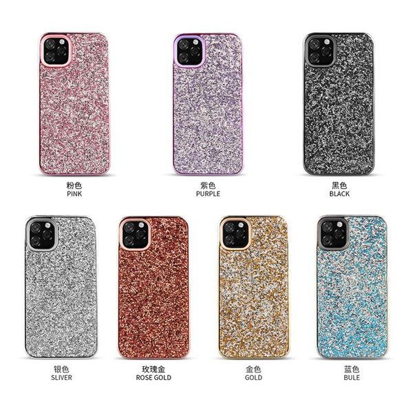 

diamond case for iphone 11 pro max xs xr 6 7 8 samsung note 10 plus s10 s9 s8 lg stylo 5 k40 hybrid 2 in 1 mirror bling luxury cover