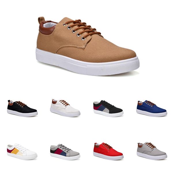

men shoes no-brand canvas sports casual sneakers white black red grey khaki blue fashion shoes size 40-45 new style #53