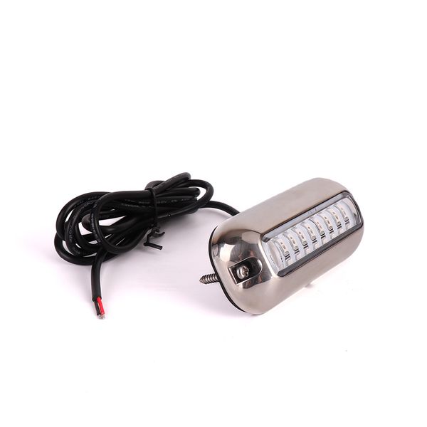 

kemimoto 12v stainless steel led blue transom lights underwater pontoon for marine boat 3.6w