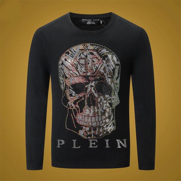 

2019 mens sweater pullover men brand mens sweater hoodie long sleeve sweatshirt letter embroidery knitwear winter clothing size -3#11, White;black